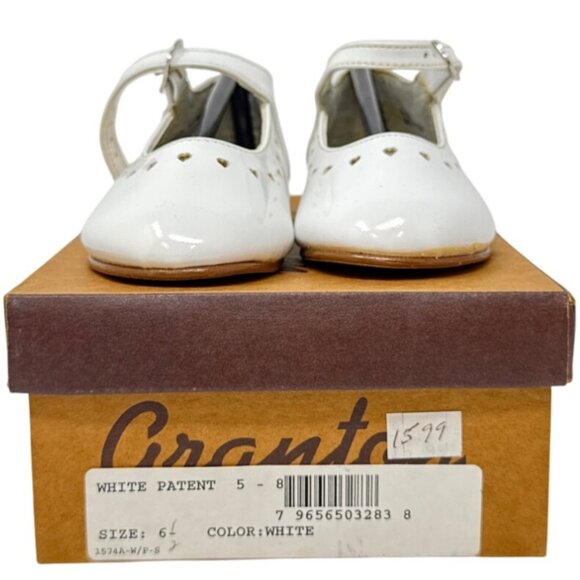 Granton Girls White Patent Mary Jane Shoes Size 6 - Picture 2 of 6